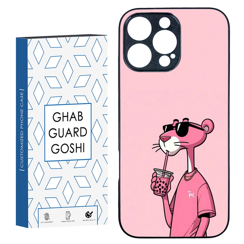 کاور قاب گارد گوشی طرح پلنگ صورتی کد TPU-213 مناسب برای گوشی موبایل اپل Iphone 16 Pro Max