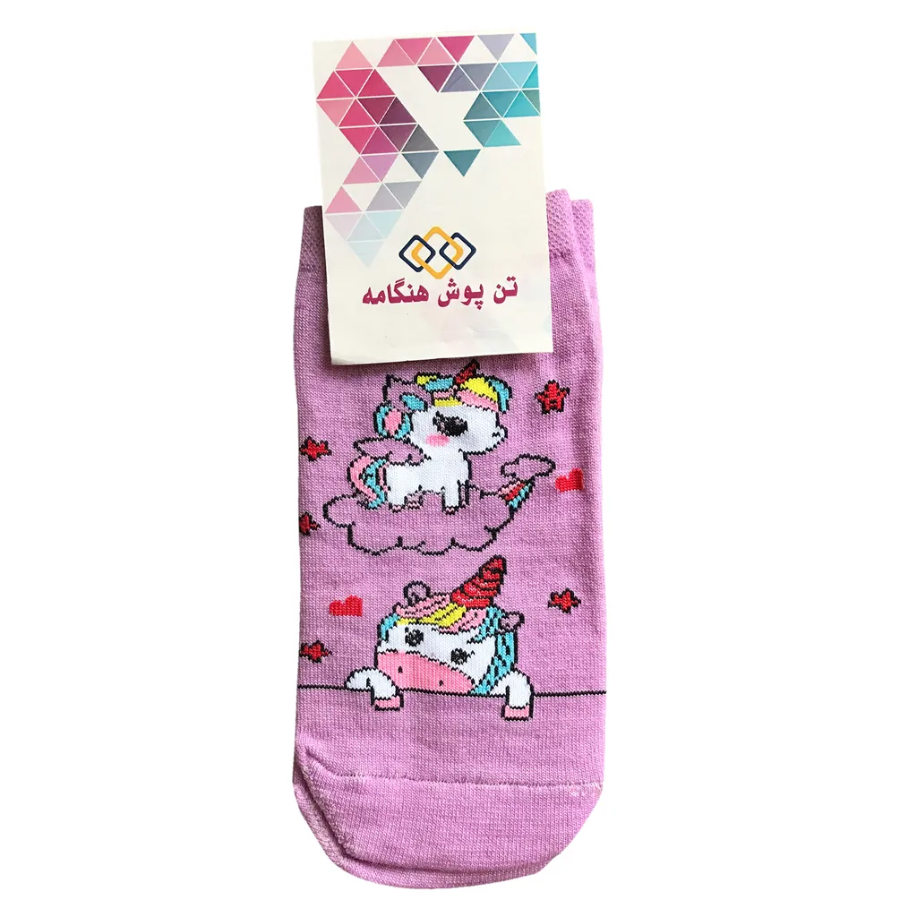 جوراب زنانه تن پوش هنگامه مدل یونیکورن Z002