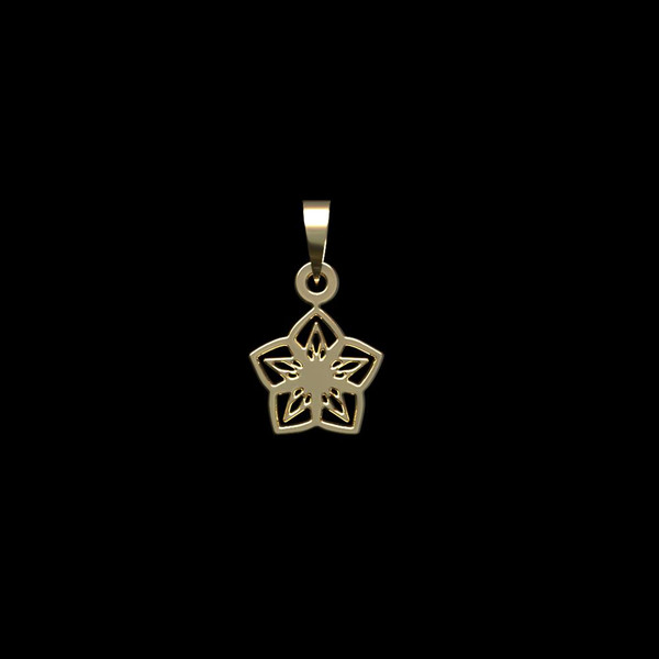 آویز گردنبند طلا 18 عیار زنانه مدوپد مدل گل کد PA1-14849