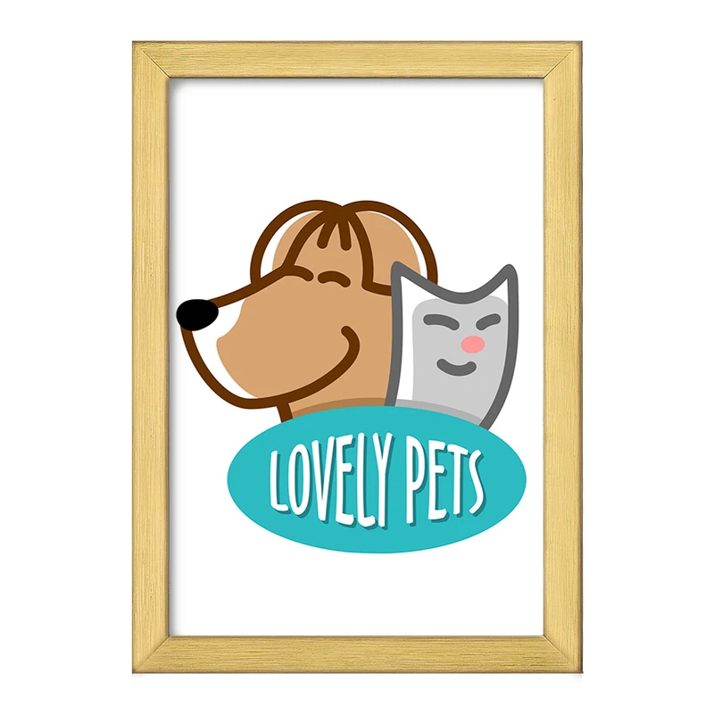 تابلو خندالو طرح حمایت از حیوانات کد 27341