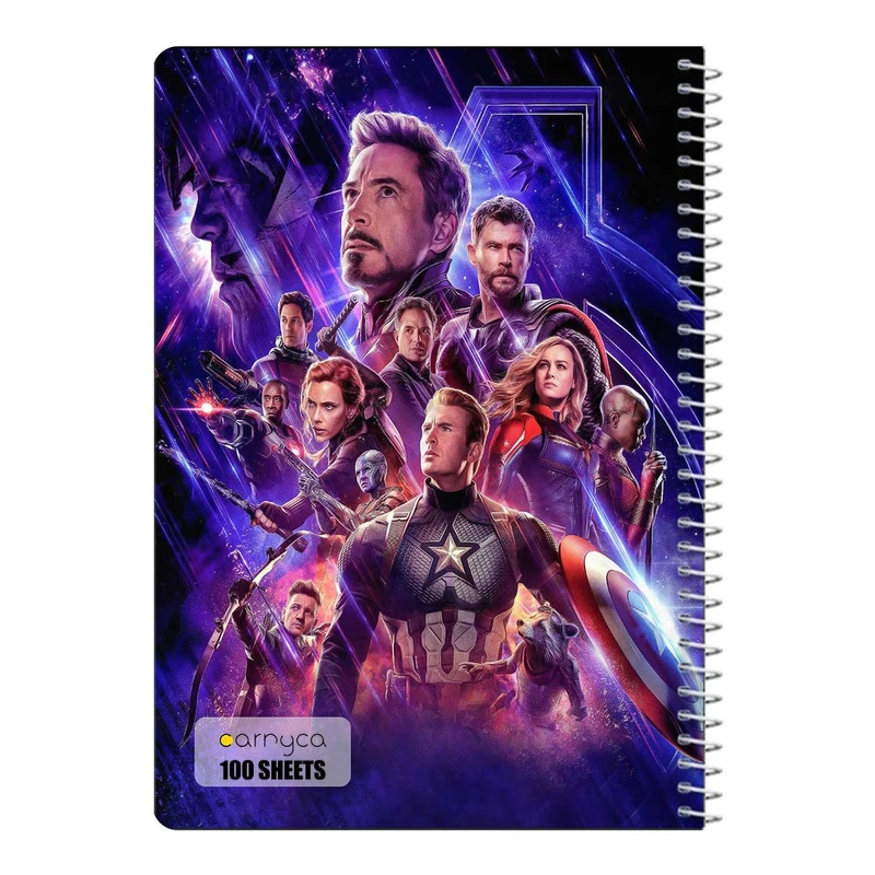 دفتر مشق 100 برگ سیمی کارنیکا طرح انتقام جویان Avengers کد 29490