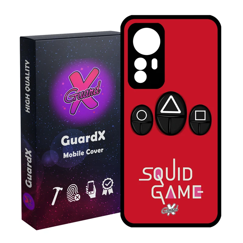 کاور گارد ایکس طرح Squid Game مدل Glass10401 مناسب برای گوشی موبایل شیائومی Redmi Note 12S