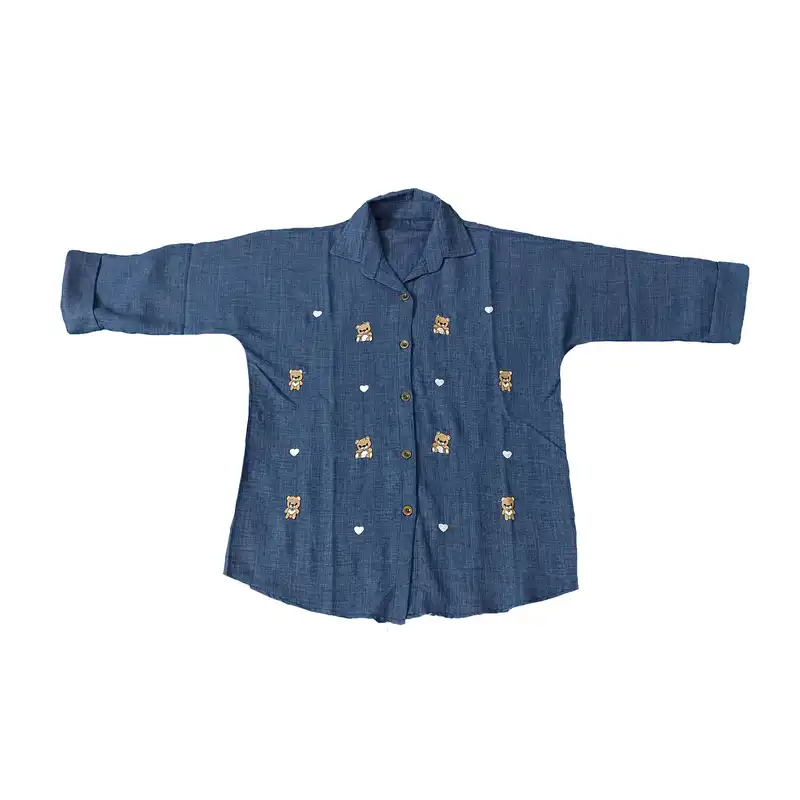 مانتو زنانه مدل خرسی گلدوزی کد 01