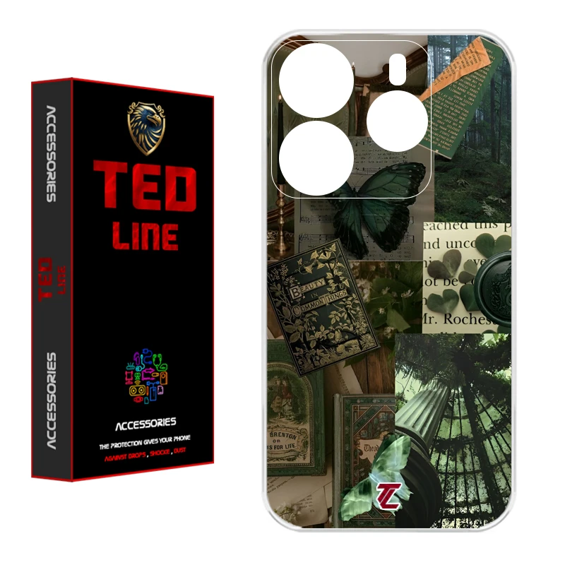 کاور تد لاین طرح کلاژ هنری کد 1118 مناسب برای گوشی موبایل شیائومی Redmi Note 14 4G