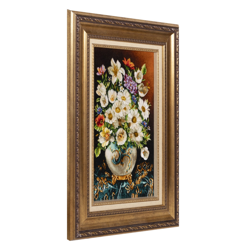 تابلو فرش دستباف سی پرشیا مدل گل در گلدان کد 903963