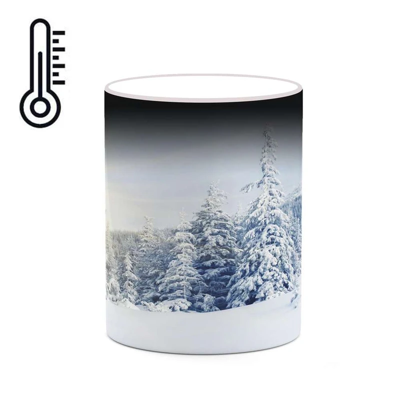 ماگ حرارتی کاکتی مدل منظره برفی کد mgh18455