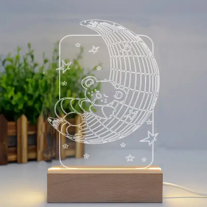 چراغ خواب رومیزی مدل تدی روی ماه