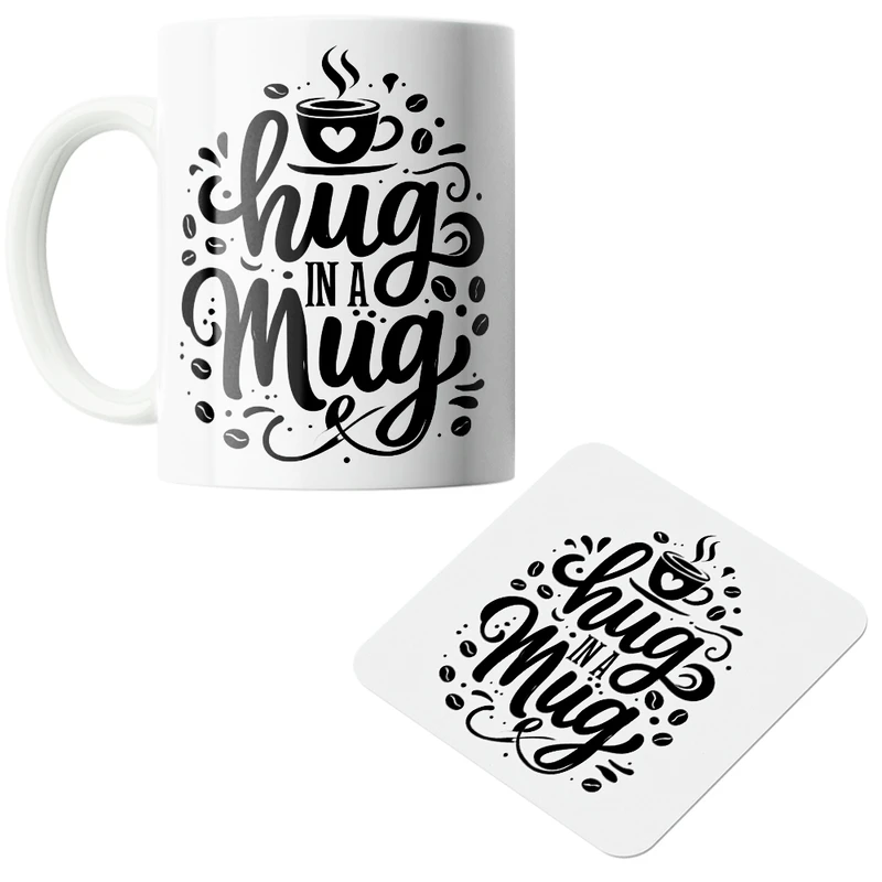 ماگ پاد آفرین مدل  Coffee کد z301 به همراه زیر لیوانی