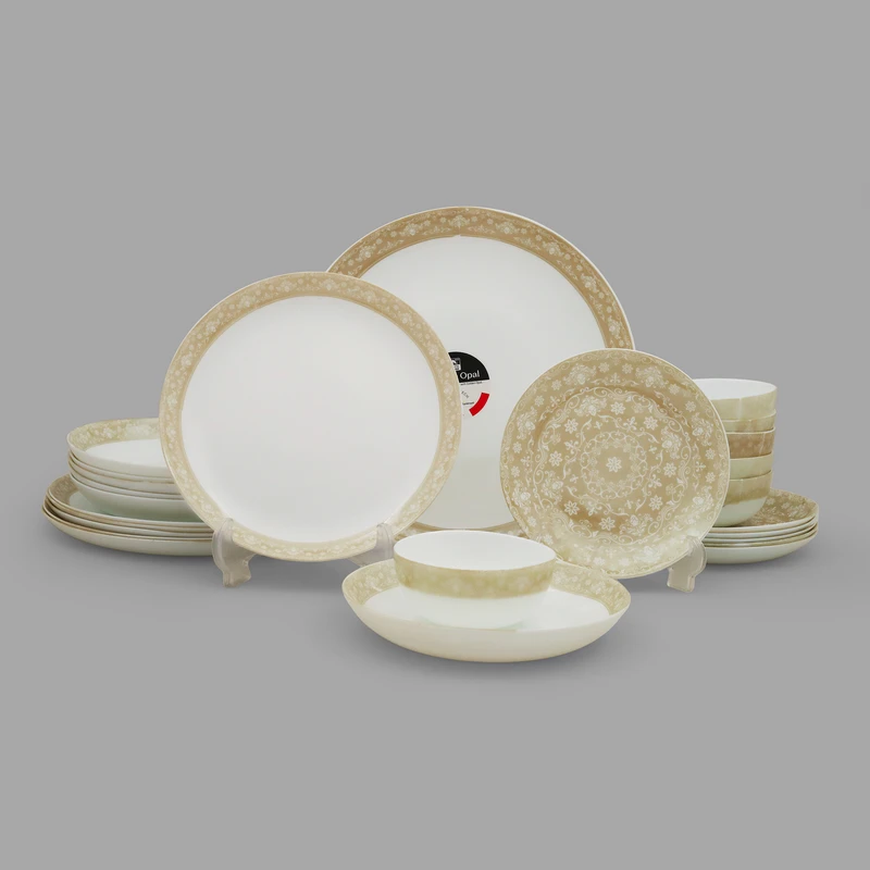 سرویس غذاخوری 25 پارچه 6 نفره گلدن اوپال مدل نیلوفر