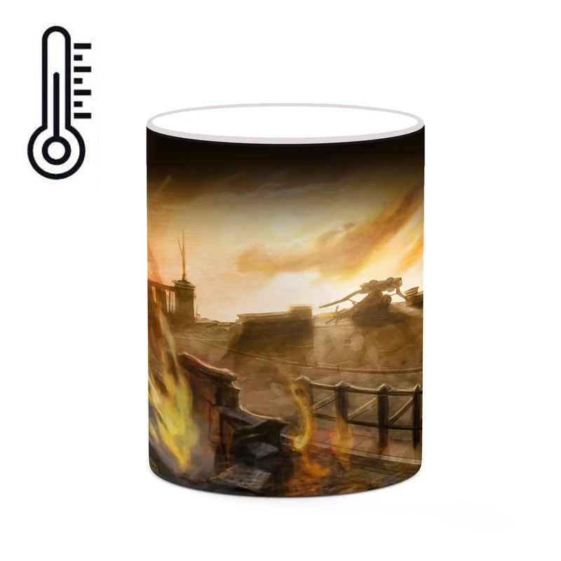 ماگ حرارتی کاکتی طرح گاد آف وار God Of War مدل mgh40998