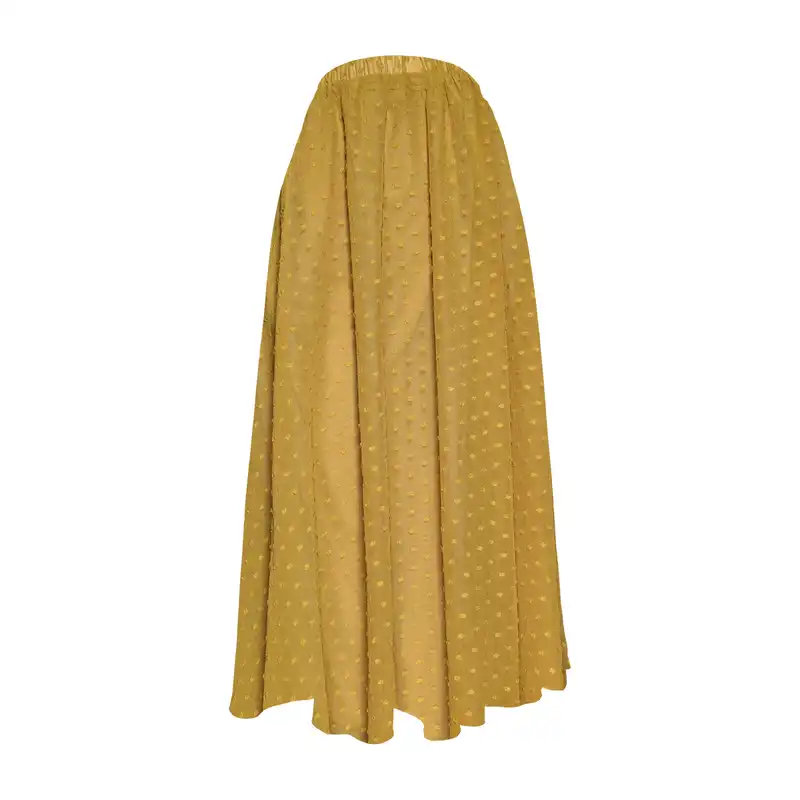 دامن کلوش زنانه مدل H28 رنگ زرد
