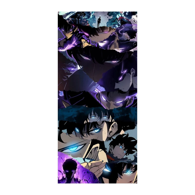 استیکر لپ تاپ و موبایل مدل انیمه طرح solo leveling sung jin woo کد 5312