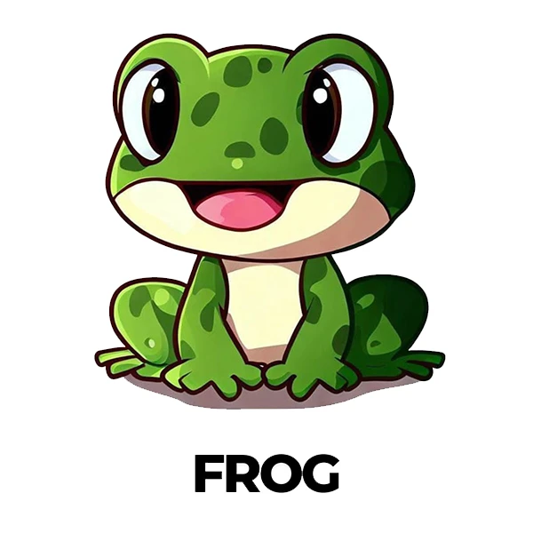 استیکر پارچه و لباس پاد آفرین طرح کارتونی قورباغه کد 3061