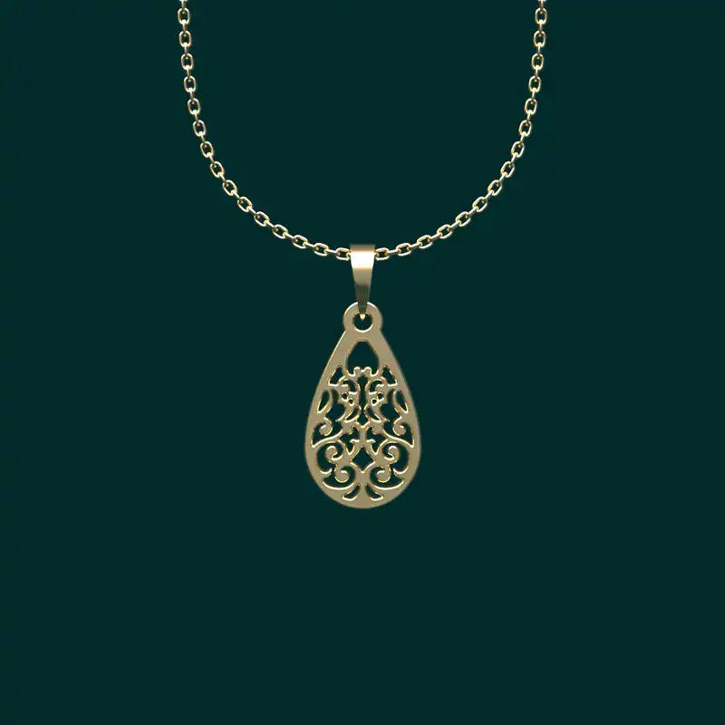 گردنبند طلا 18 عیار زنانه مدوپد مدل هندسی کد TT2-1-1247