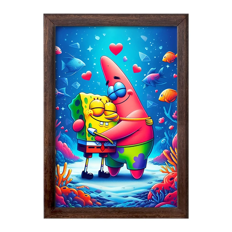 تابلو خندالو طرح باب اسفنجی و پاتریک کد F6108