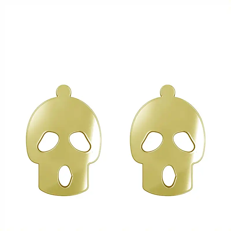 گوشواره طلا 18 عیار زنانه مدوپد مدل جمجمه کد GA1-15711