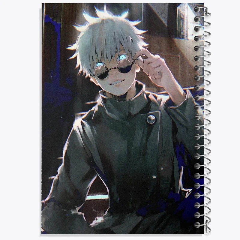 دفتر ژورنال نویسی 50 برگ خندالو مدل نقطه ای طرح گوجو ساتورو انیمه جوجوتسو کایزن Jujutsu Kaisen کد 30182