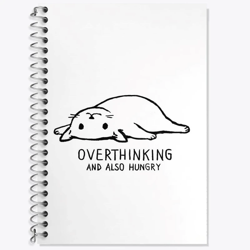 دفتر زبان 50 برگ خندالو مدل سه خط طرح گربه گشنه کد 29328