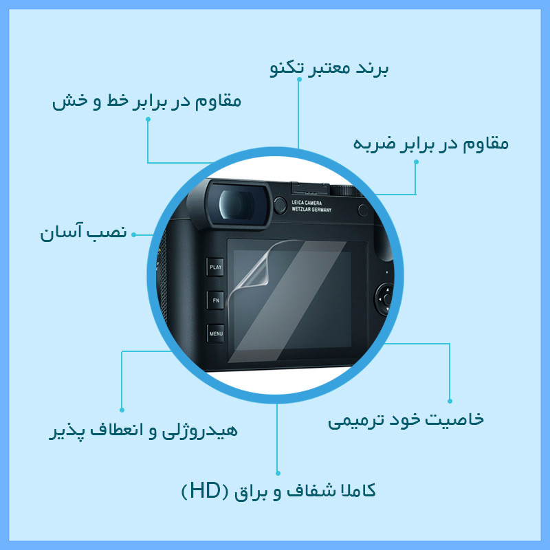 محافظ صفحه نمایش دوربین شفاف تکنو مدل HyGEL مناسب برای دوربین دیجیتال سونی ZV-1 بسته دو عددی