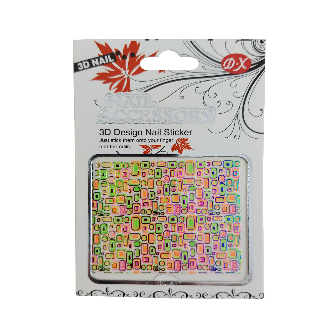 استیکر طراحی ناخن دی ایکس مدل P16