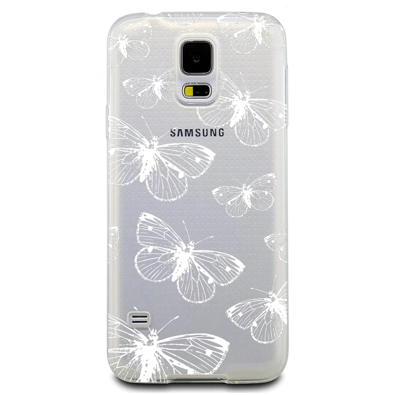 کاور مگافون طرح پروانه مدل C54-W مناسب برای گوشی موبایل سامسونگ Galaxy S5