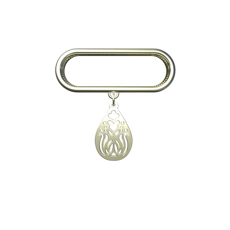 آویز ساعت طلا 18 عیار زنانه مدوپد مدل گل اسلیمی کد SD1-1093