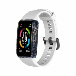 MAHOOT Earth-White-Marble Cover Sticker for Huawei band 6 Smartwatch