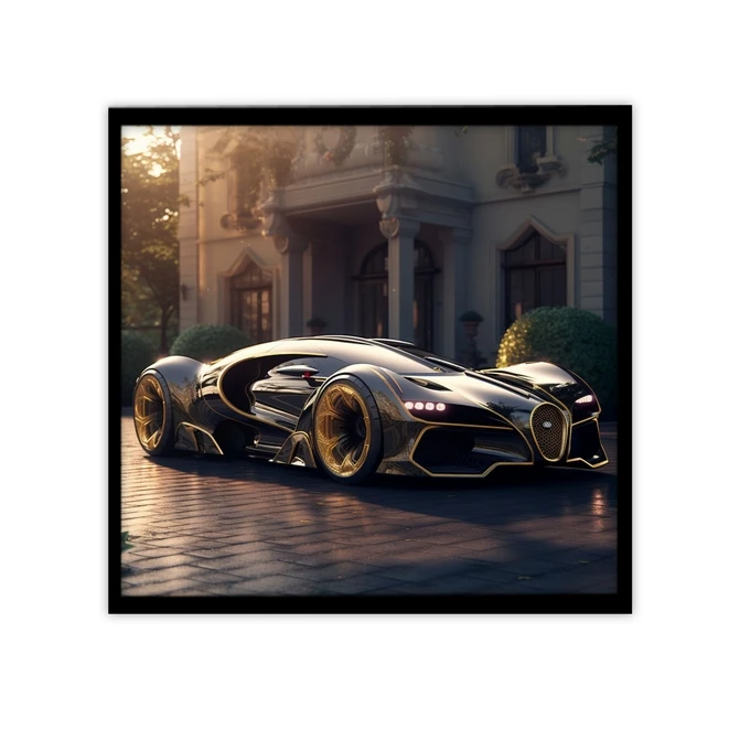 تابلو نوری بکلیت طرح ماشین بوگاتی مدل B-MID-19525