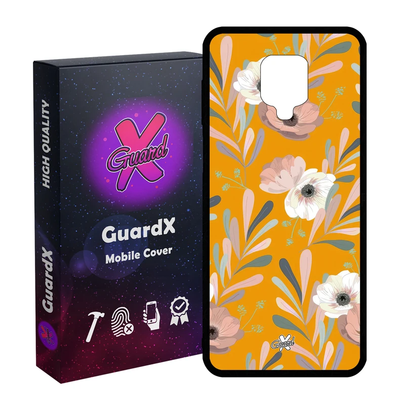کاور گارد ایکس طرح Flower مدل Glass10647 مناسب برای گوشی موبایل شیائومی Redmi Note9 Pro/Note 9 Pro Max/Redmi Note 9S/MI Poco M2 Pro