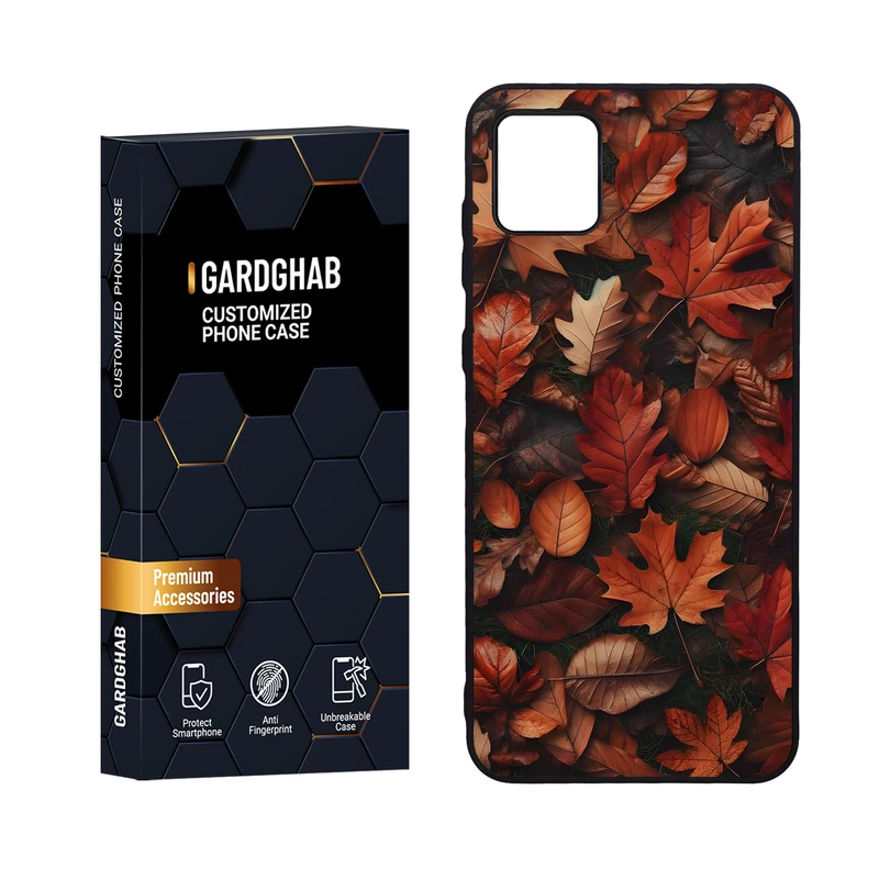 کاور گارد قاب مدل دورژله ای برگ مناسب برای گوشی موبایل سامسونگ Galaxy A04 4G