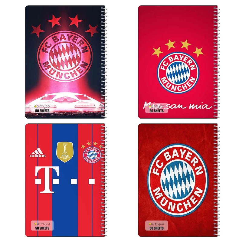 دفتر نقاشي 50 برگ کارنيکا طرح بایرن مونیخ Bayern Munich کد 69952 مجموعه 4 عددی