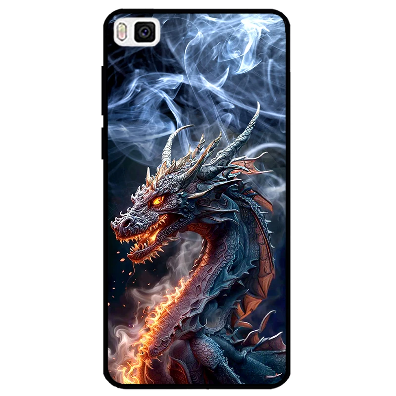 کاور مگافون طرح اژدها مدل 7453 مناسب برای گوشی موبایل هوآوی P8