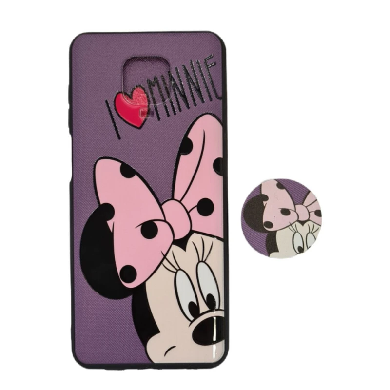 کاور طرح مینی موس کد 928 مناسب برای گوشی موبایل شیائومی Redmi Note 9s / 9 Pro به همراه پاپ سوکت
