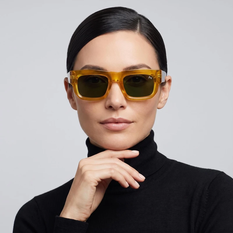 عینک آفتابی مستطیلی آلبرت وگ مدل S31111C5 Acetate Avantgarde Visionary
