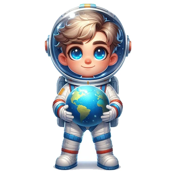 استیکر پارچه و لباس پاد آفرین طرح فضانورد کد 3870