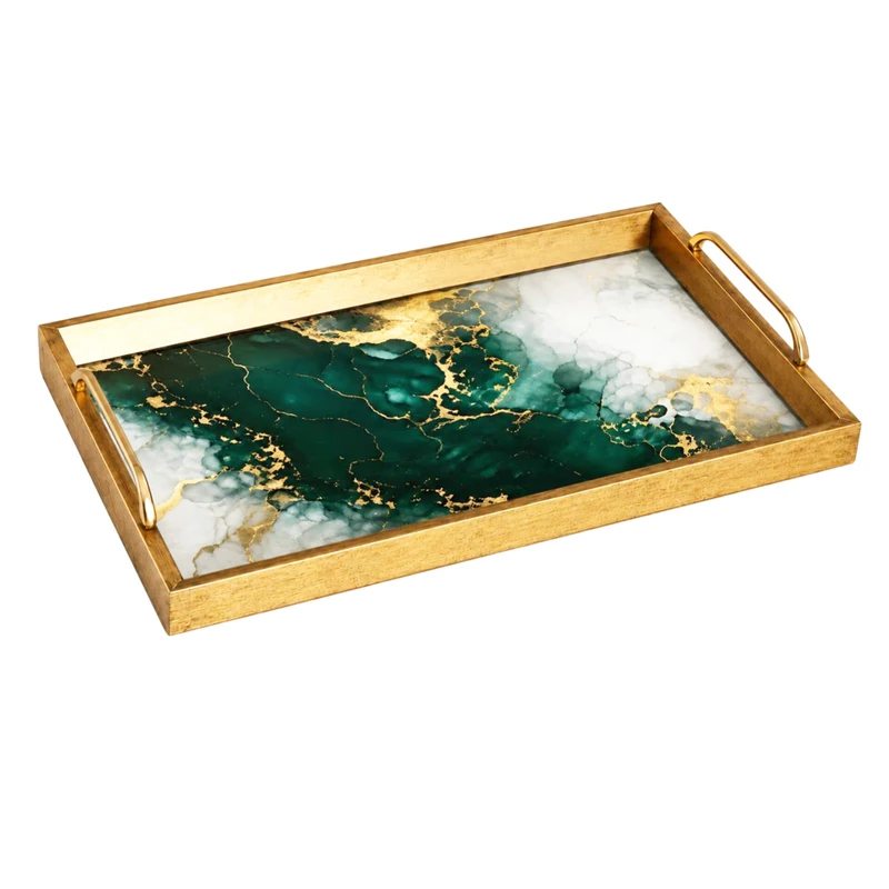 سینی طرح مدرن مدل دکوراتیو سایز 40*30 سانتی متر 