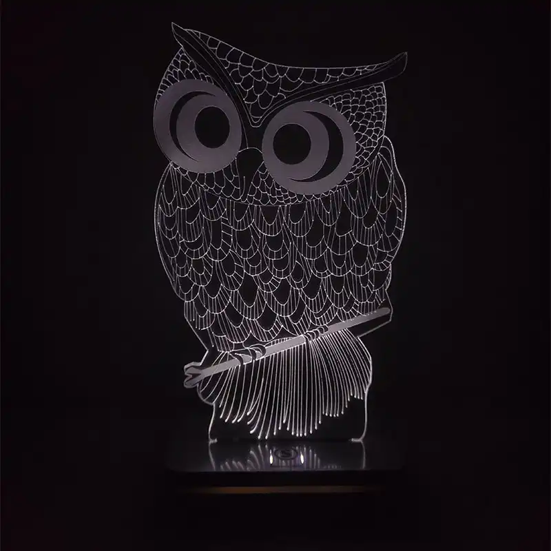 چراغ خواب طرح جغد مدل هفت رنگ