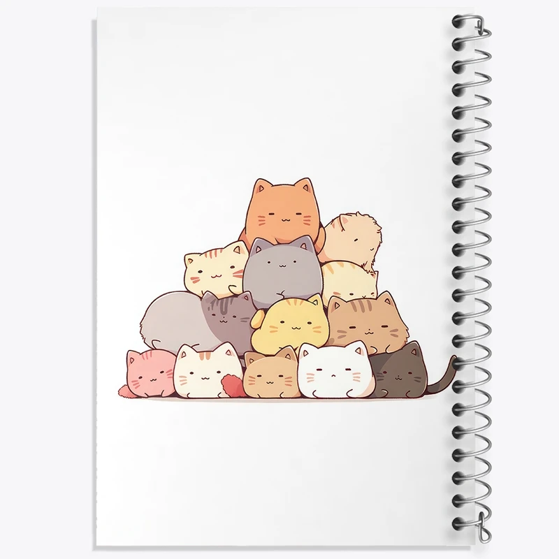 دفتر مشق 50 برگ خندالو طرح گربه های کیوت کد F2719