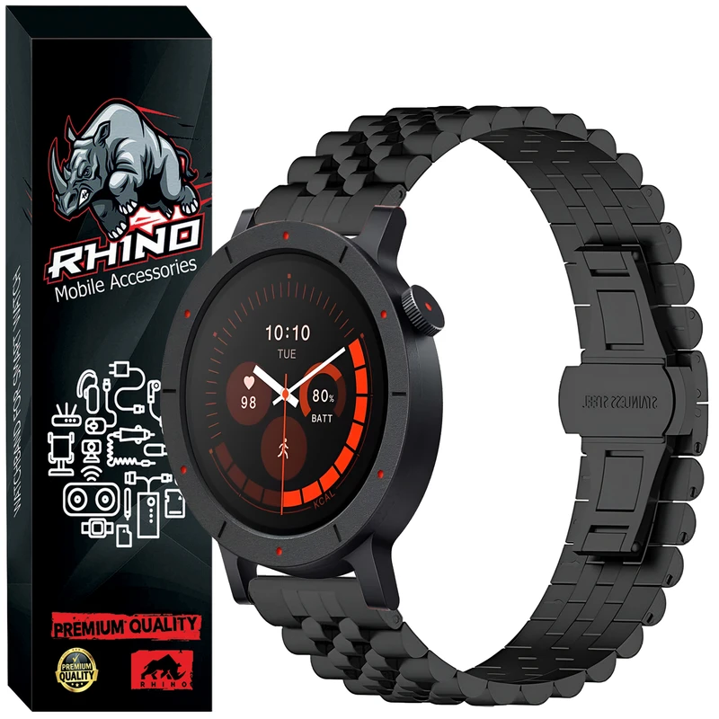 بند راینو مدل 5Bead مناسب برای ساعت هوشمند ناتینگ CMF Watch 3 Pro / CMF Watch Pro 3 22MM