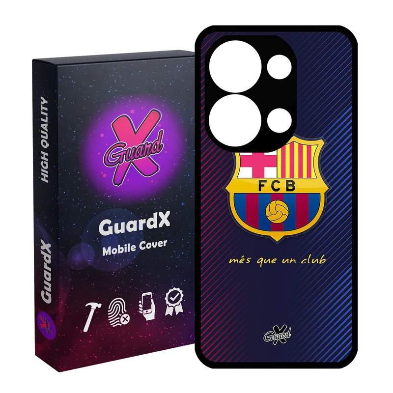 کاور گارد ایکس طرح Barcelona مدل Glass10058 مناسب برای گوشی موبایل شیائومی Redmi Note 13 Pro 4G / Poco M6 Pro 4G