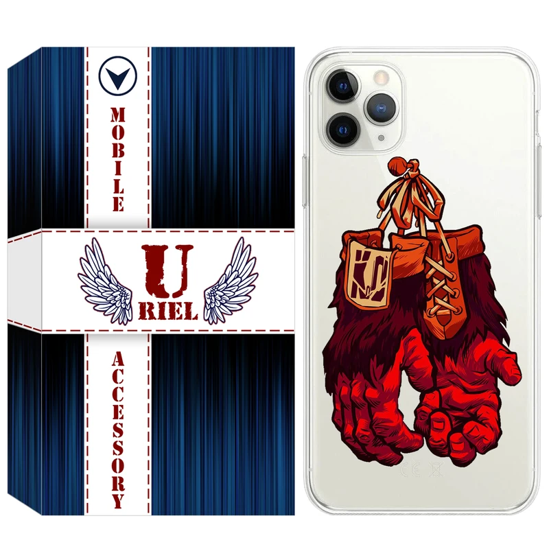 کاور یوریل مدل Clear کد 77 طرح دستکش مناسب برای گوشی موبایل اپل iPhone 11 Pro Max