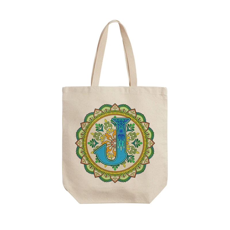 ساک خرید ترمه طراحان ایده مدل حرف J ماندالا کد cfp2960 - L