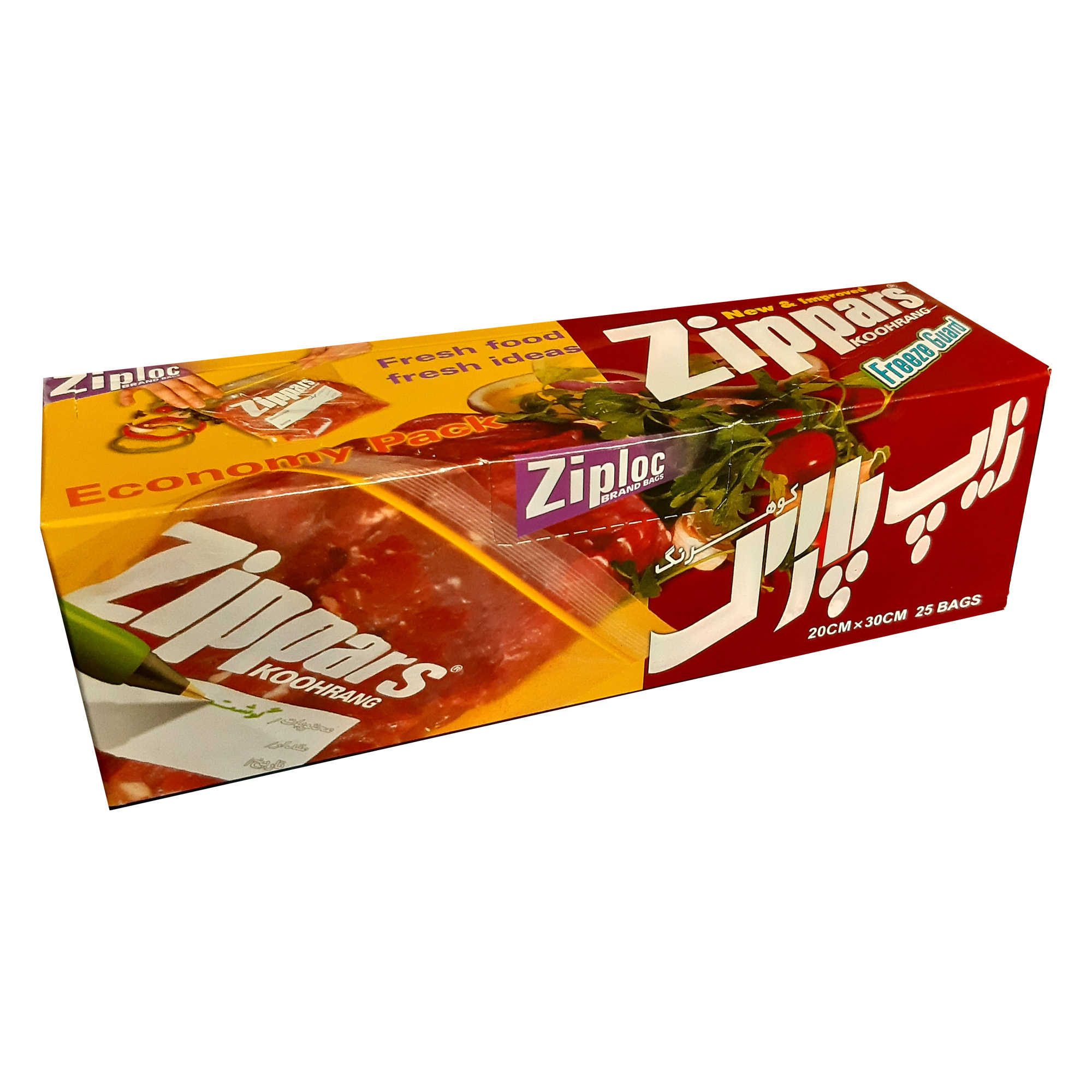  کیسه زیپ دار مدل 20-30 بسته 25 عددی