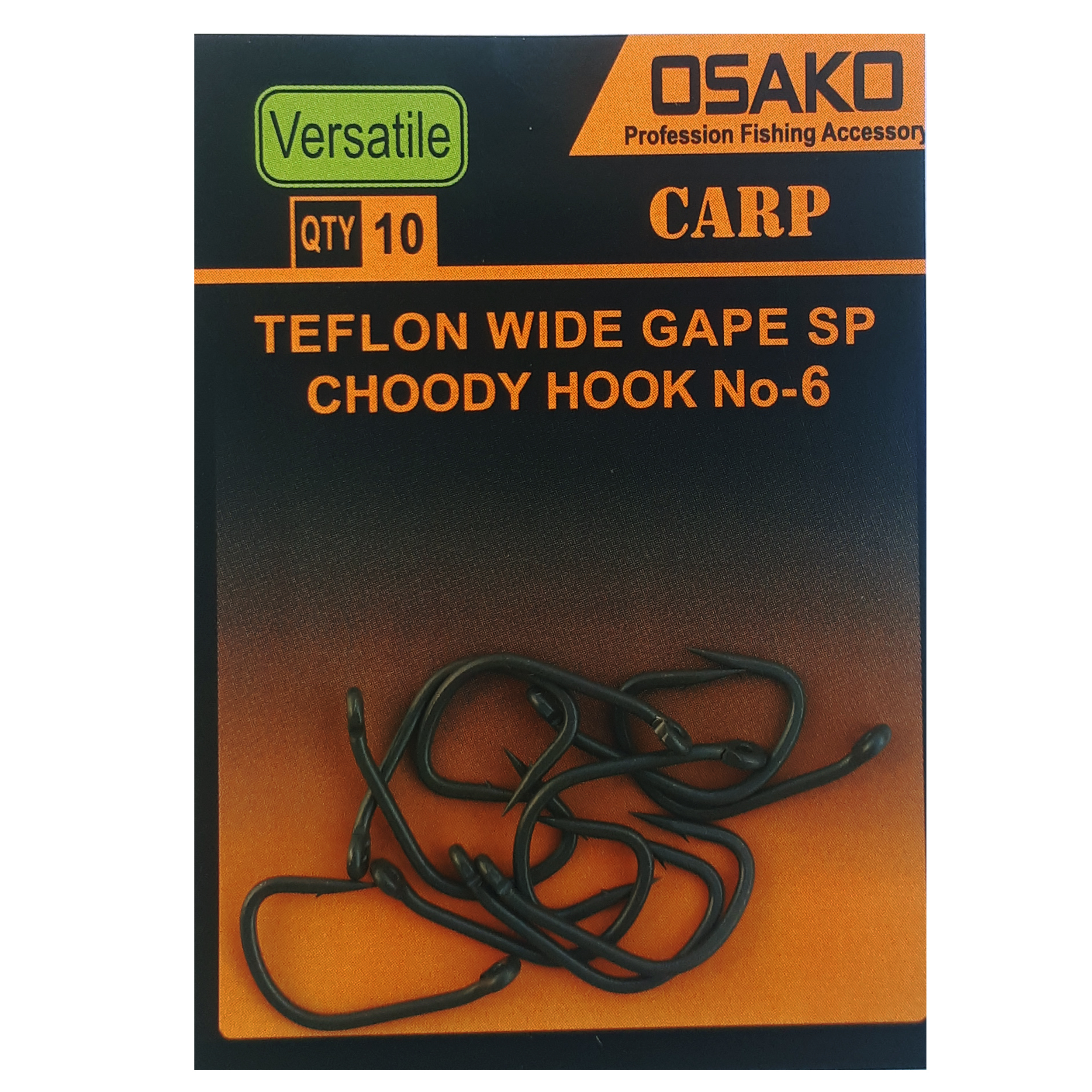 قلاب ماهیگیری اوساکو مدل WIDE GAP SP سایز 6 بسته 10 عددی