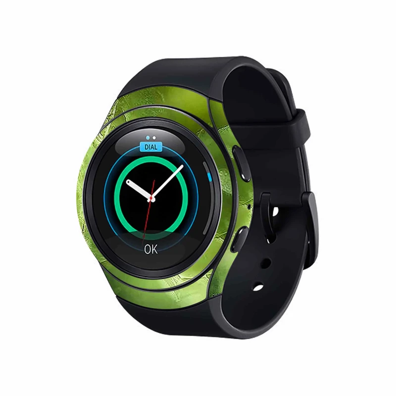 برچسب ماهوت طرح Green_Crystal_Marble مناسب برای ساعت هوشمند سامسونگ Galaxy Gear S2