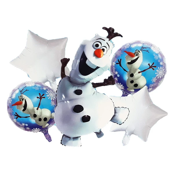 بادکنک فویلی مدل فروزن با اولاف کد frozenB5 مجموعه 5 عددی