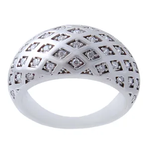 انگشتر نقره زنانه بازرگانی میلادی کد AWR_697