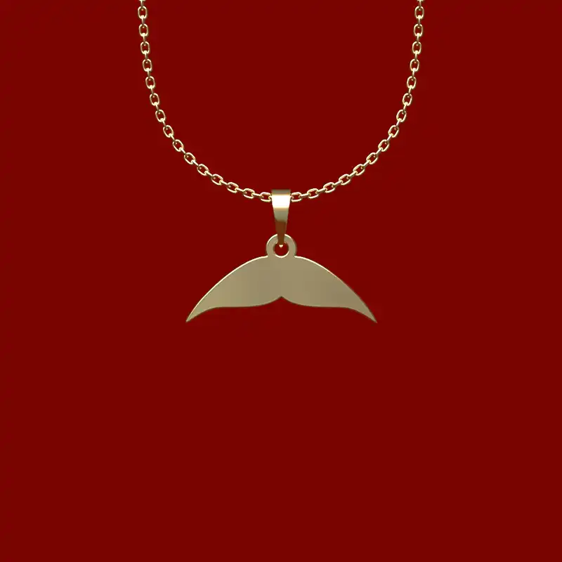 گردنبند طلا 18 عیار زنانه مدوپد مدل سبیل کد Q2-1-1052