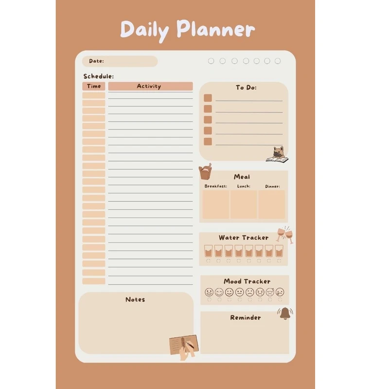 کاغذ یادداشت A5 مدل planner to do list کد 934 بسته 15 عددی