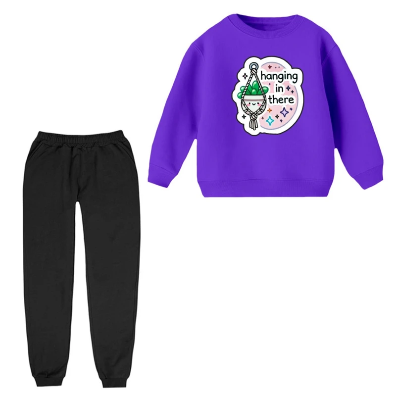 ست سویشرت و شلوار راحتی بچگانه مدل گلدان 